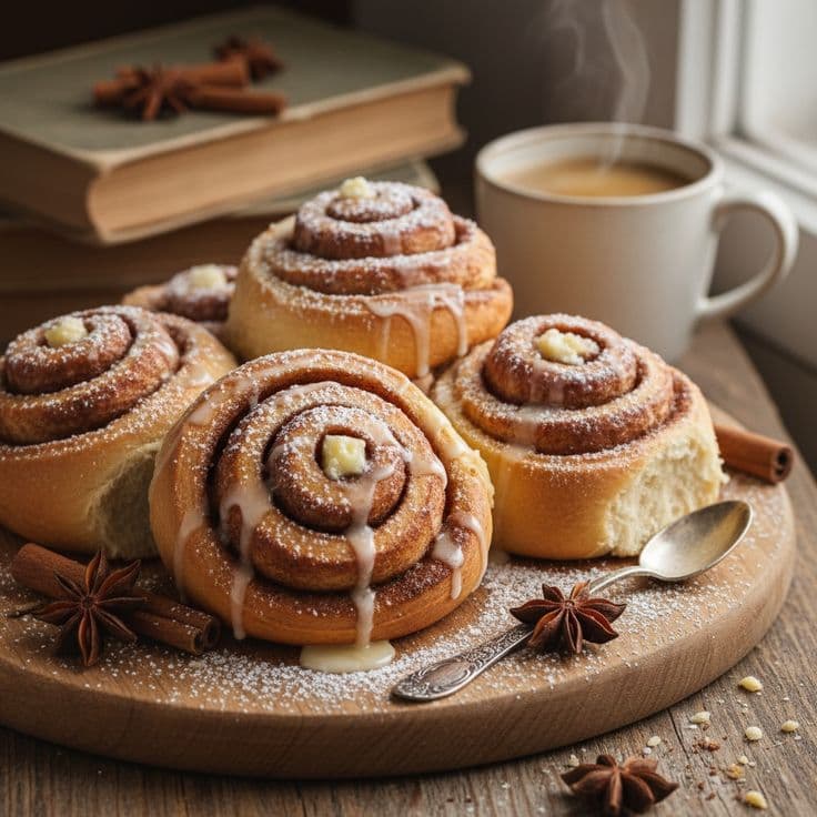 Grilled Homemade Cinnamon Bun