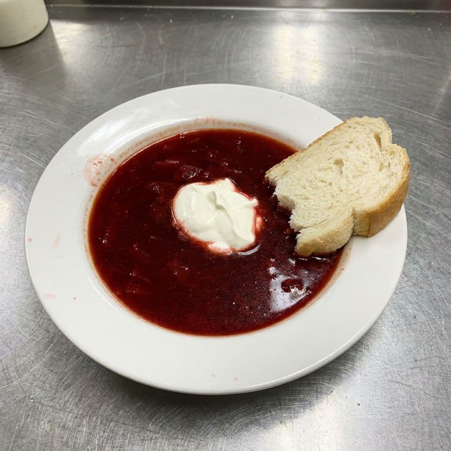 Borscht with Sour Cream